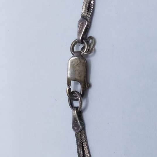 Sterling Silver Faceted Gemstone 3-Strand Bracelet Bundle 2pcs 15.4g DAMAGED image number 4