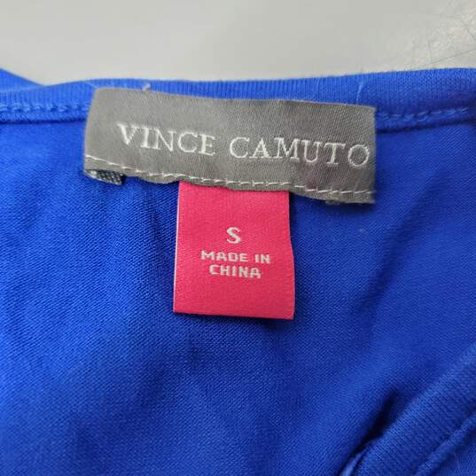 Vince Camuto Cobalt Blue LS Blouse Women's Small NWT image number 4