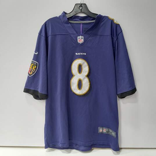 Men's Purple Baltimore Ravens # 8 Jackson Jersey Size L image number 1