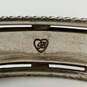 Designer Brighton Silver-Tone Hematite Encrusted Chunky Bangle Bracelet image number 3