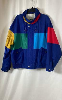 Vtg London Fog Mens Multicolor Colorblock Full Zip Windbreaker Jacket Size XL