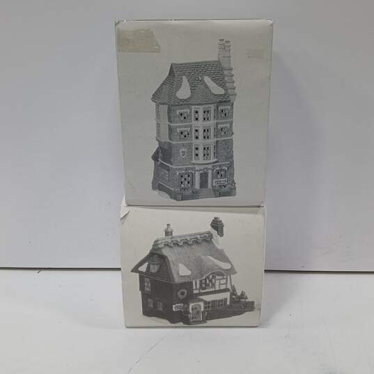 Set of 2 Department 56 "Betsy Trotwood's Cottage" & "Nephew Fred's Flat" IOB image number 2