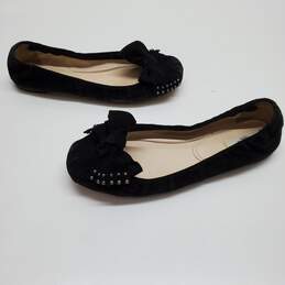 AUTHENTICATED WMNS PRADA SUEDE BOW FLATS EURO SIZE 38