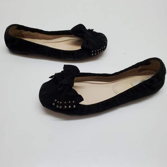 AUTHENTICATED WMNS PRADA SUEDE BOW FLATS EURO SIZE 38 image number 1