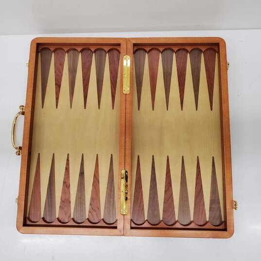 Wooden Chess & Backgammon Combo Set w/ Reversible Board - Complete image number 8