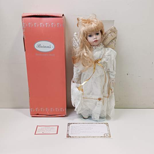 Vintage 1997 Brinn's Guardian Angel Porcelain Doll IOB image number 1