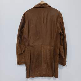 Lot 78 Men's Camel Brown Leather Jacket Size 52 alternative image