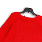 Womens Red Long Sleeve Round Neck Regular Fit Pullover Sweater Size 3X image number 4