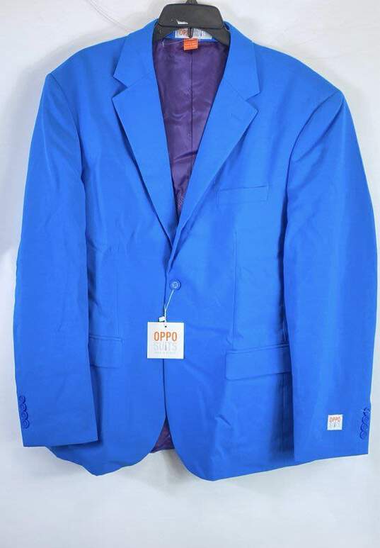 Oppo Suits Men Blue 3 Pc Set Suit Sz 46 image number 6