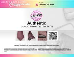 Authentic Giorgio Armani Mens Pink Striped Designer Tie alternative image