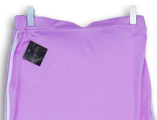 NWT Womens Purple Elastic Waist Pull-On Short Tennis Skirt Size Medium image number 3