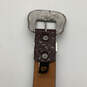 Womens Brown Purple Leather Rhinestone Waist Adjustable Belt Size 30/75 image number 4
