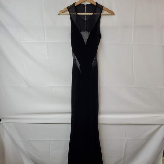 Betsy Adam Sleeveless Maxi Evening Gown Black Maxi Dress Women's 2 NWT image number 3