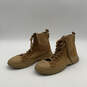 Mens Brown Round Toe High Top Fashionable Lace-Up Ankle Boots Size 43 image number 3