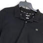 Mens Black Regular Fit Spread Collar Short Sleeve Polo Shirt Size XL image number 3