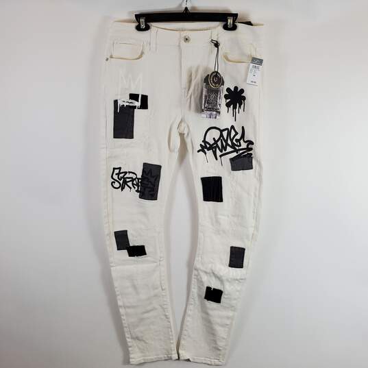 Rutherford Rue 21 Men Denim White Jeans 34 NWT image number 2
