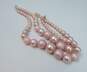 VNTG Weiss Icy Rhinestone & Fashion Pink Clip-On Earrings & Necklace 117.7g image number 8