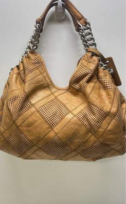 B. Makowsky Leather Stitched Shoulder Bag Beige alternative image