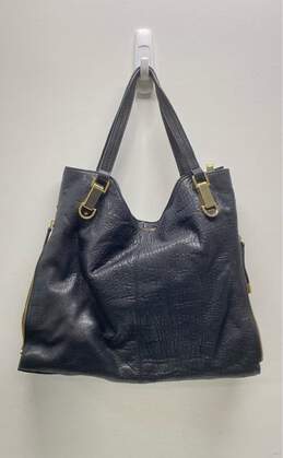 Vince Camuto Black Leather Zip Tote Bag alternative image