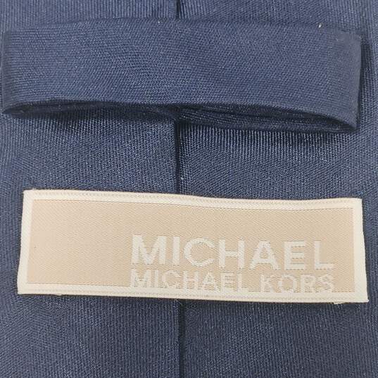 Men's Navy Blue Michael Kors Tie image number 3