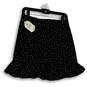 Womens Black Star Print Back Zip Ruffle Hem Short A-Line Skirt Size Medium image number 4
