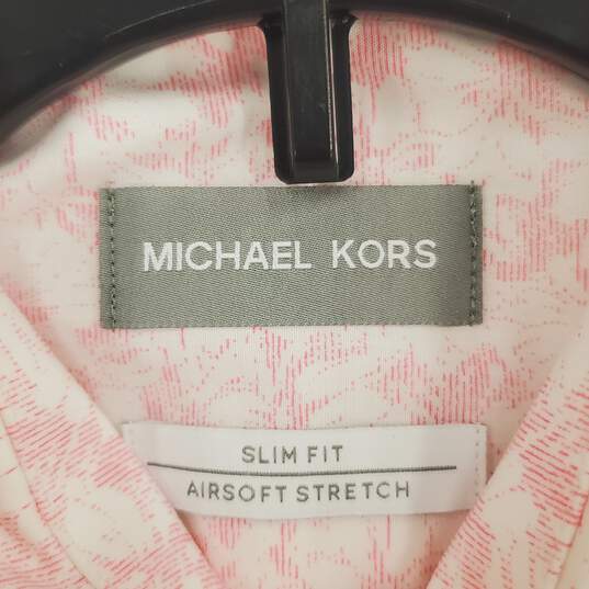Michael Kors Men Pink Graphic Print Button Up M image number 4