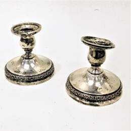 International Silver Prelude N212 Weighted Sterling Candlesticks 610 grams alternative image