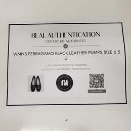 Salvatore Ferragamo Black Leather Pumps Women's Size 6.5D alternative image
