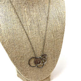 Designer Silpada Sterling Silver Multiple Circles Pendant Necklace