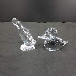Pair of Glass Duck Figurines