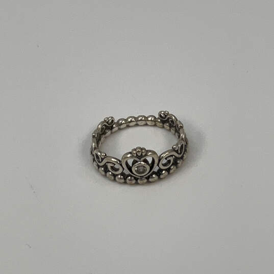 Designer Pandora 925 ALE Sterling Silver Cubic Zirconia Tiara Crown Ring image number 3