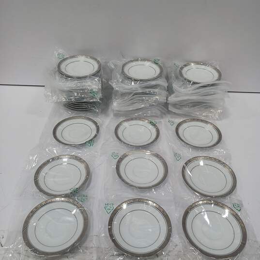 130pc. Bundle of Noritake Legacy Platinum Saucers Contemporary Fine China 6"W image number 4