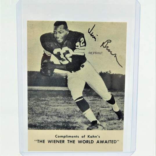 HOF Jim Brown Reprint 1962 Football Card Cleveland Browns image number 1