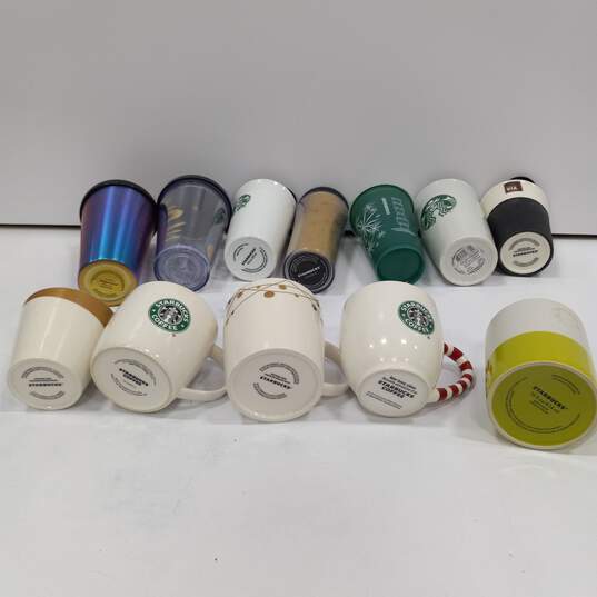 Bundle Of 12 Different Size, Color And Design Starbucks Coffee Cups image number 3