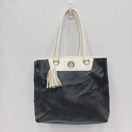 Tommy Hilfiger Black And White Leather Purse