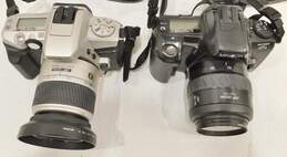 Minolta Brand Maxxum 4 and Maxxum HTsi Model 35mm Film Cameras (Set of 2)