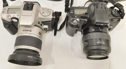 Minolta Brand Maxxum 4 and Maxxum HTsi Model 35mm Film Cameras (Set of 2) image number 1