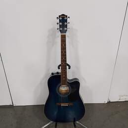Blue Acoustic Johnson Guitar jg-650-tbl