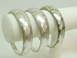 Robert Lee Morris Soho Silver Tone Graduated Bangle Bracelets 122.0g alternative image