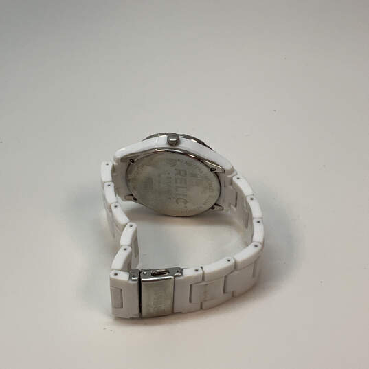 Designer Relic ZR15551 Rhinestone Round Dial Chronograph Analog Wristwatch image number 3