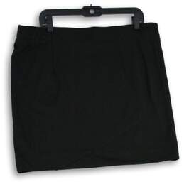 Simply Vera By Vera Wang Womens Black Elastic Waist Pull-On Mini Skirt Size XL