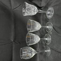 Bundle of Four Etched Crystal Glass Stemware