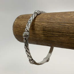 Designer Brighton Silver-Tone Rope Engraved Fashionable Bangle Bracelet