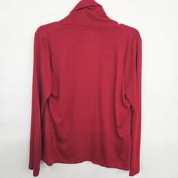 Red Long Sleeve Open Front Cardigan alternative image