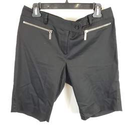 Michael Kors Women Black Chino Shorts Sz 10