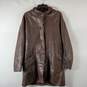 Unbranded Men Brown Leather Jacket Sz NA image number 1