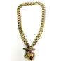 Designer Juicy Couture Gold-Tone Link Chain Toggle Heart Pendant Necklace image number 2