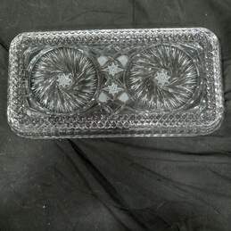 Vintage Clear Crystal Relish Tray alternative image