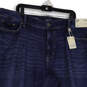 NWT Womens Blue Denim Mid-Rise Straight Leg Boyfriend Jeans Size 24W image number 3