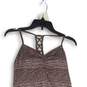 NWT Prana Womens Brown Zigzag V-Neck Sleeveless Racerback A-Line Dress Size S image number 3